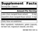 Source Naturals Lutein Antioxidant Eye Support 45g capsule bottle back view