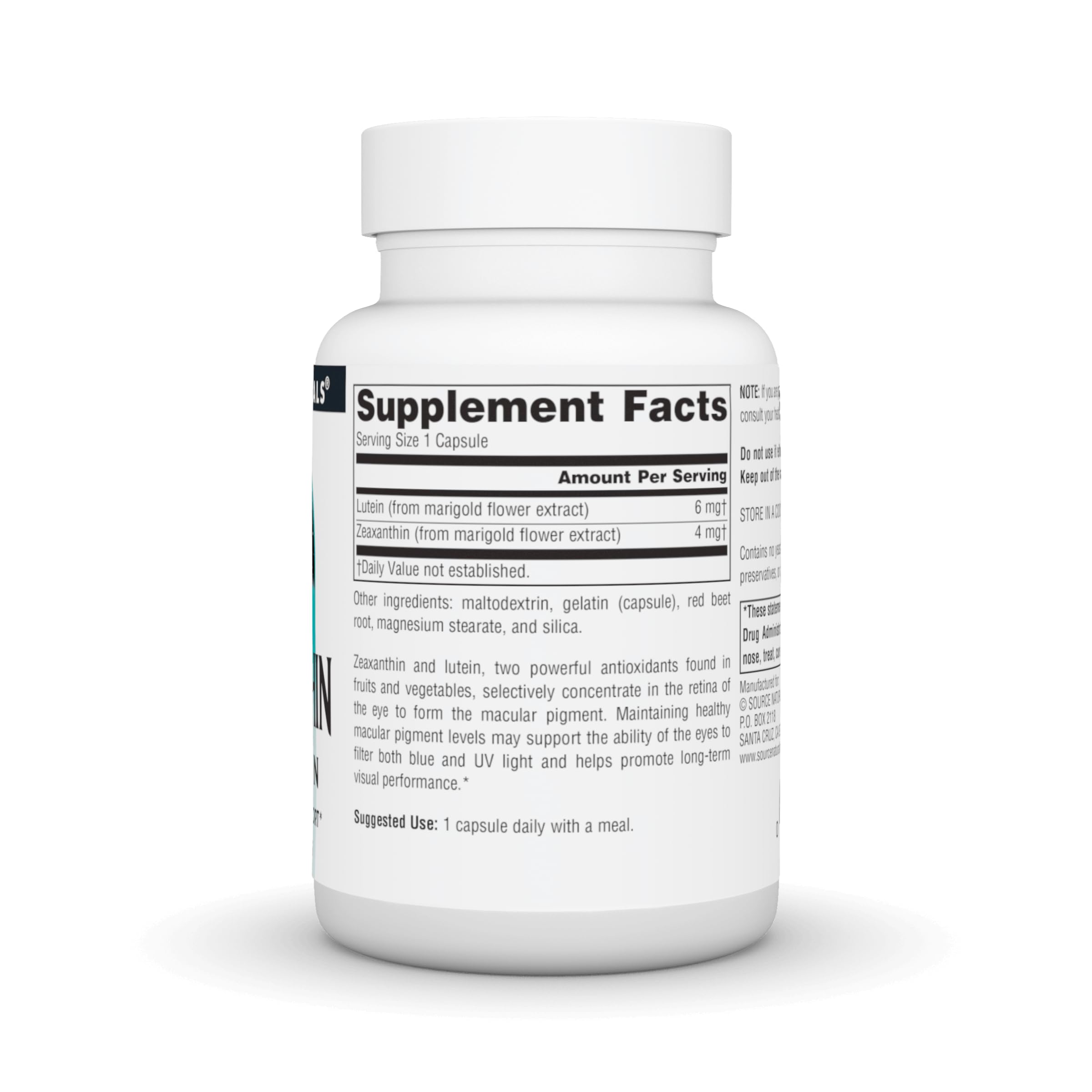 Source Naturals Lutein Antioxidant Eye Support 45g capsules close-up