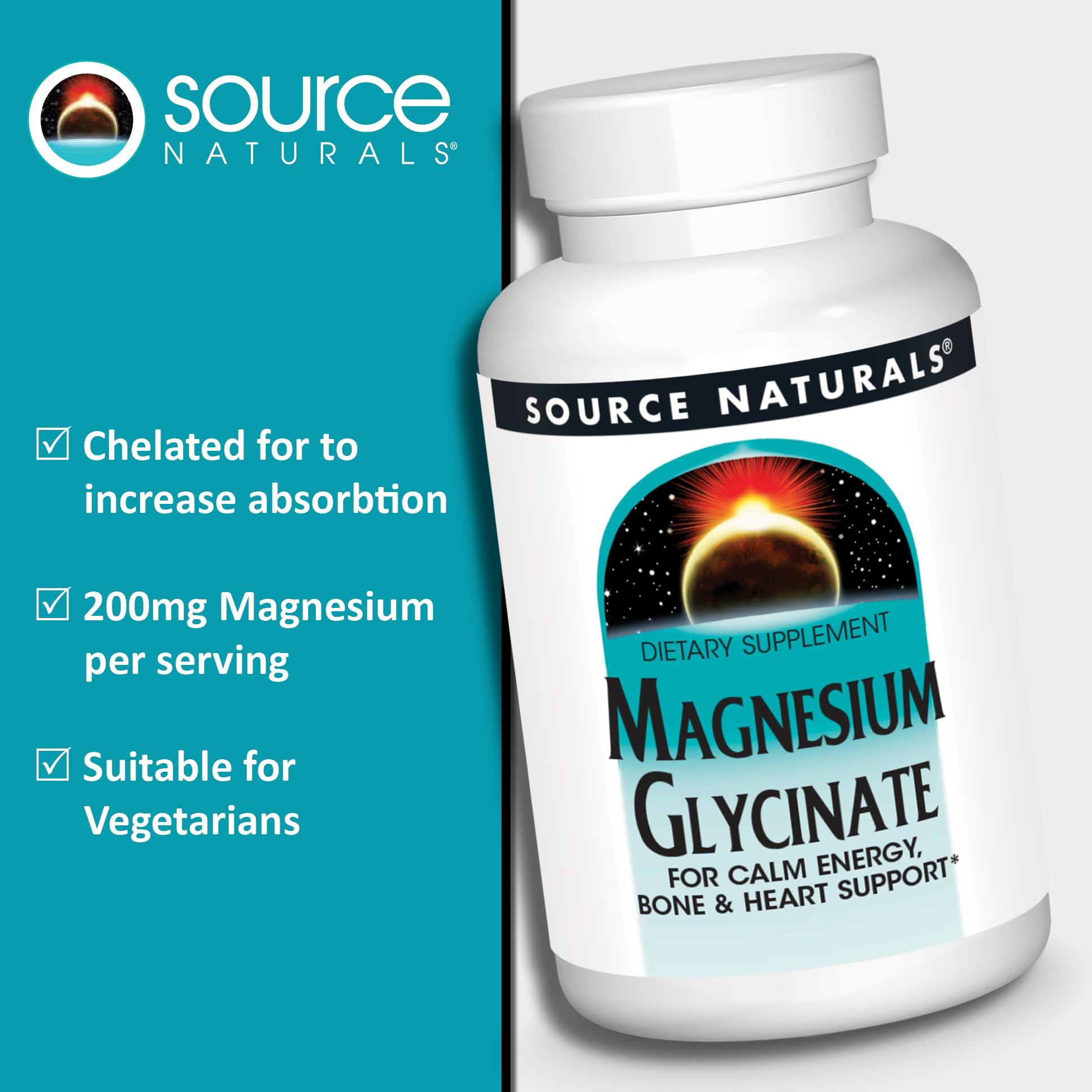 Source Naturals Magnesium Glycinate 399g capsule format