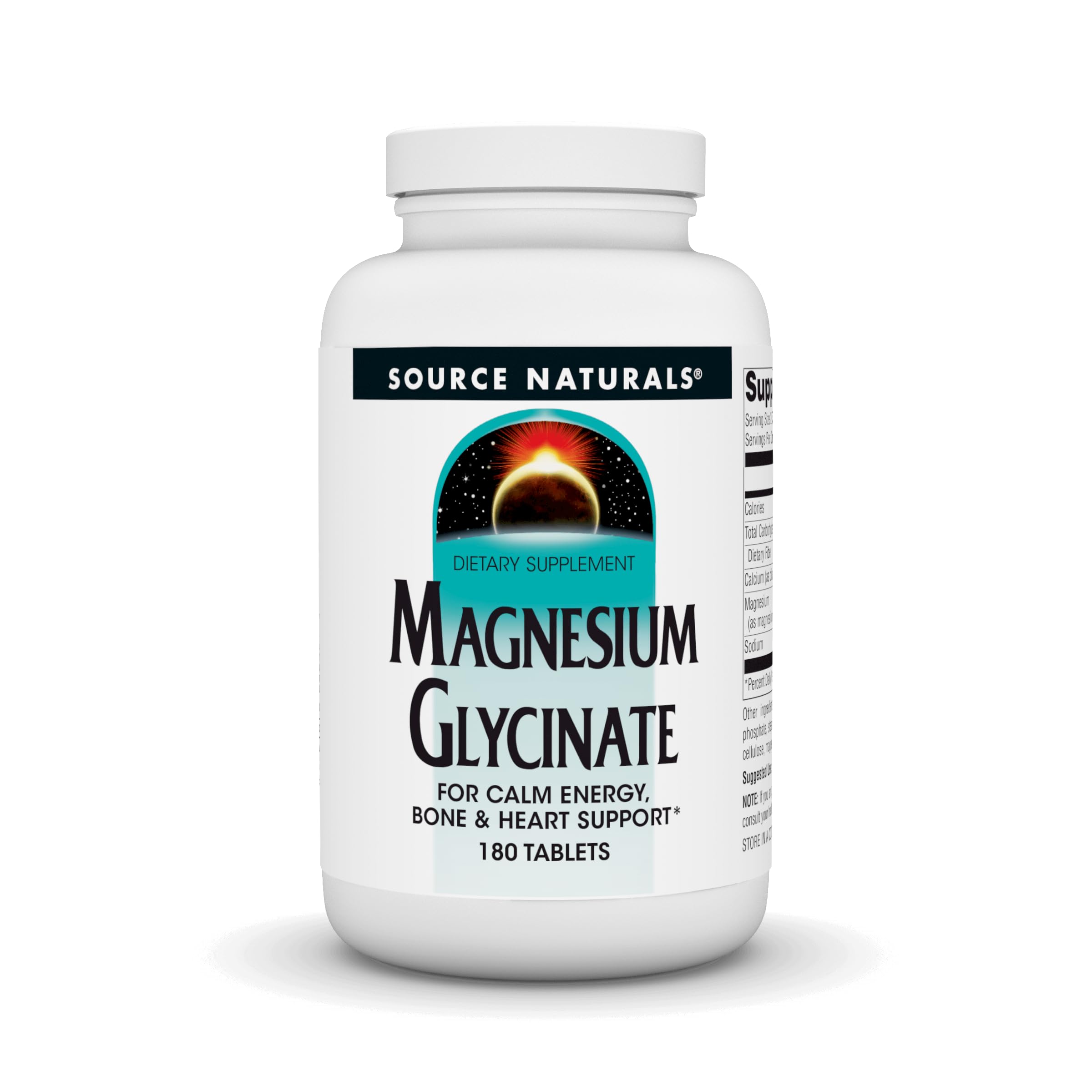 Source Naturals Magnesium Glycinate 399g front view