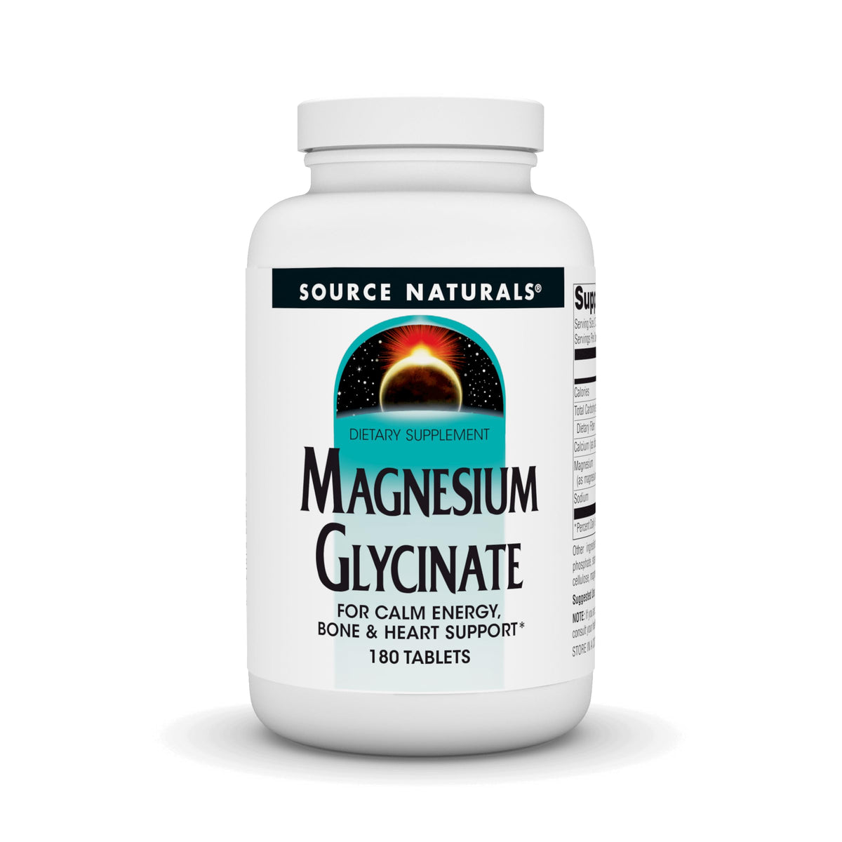 Source Naturals Magnesium Glycinate 399g front view