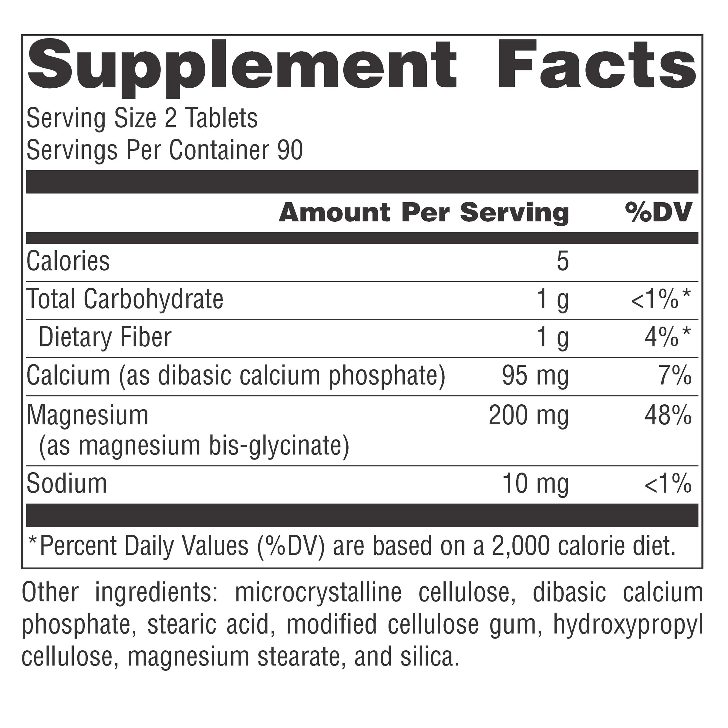 Source Naturals Magnesium Glycinate 399g product label close-up