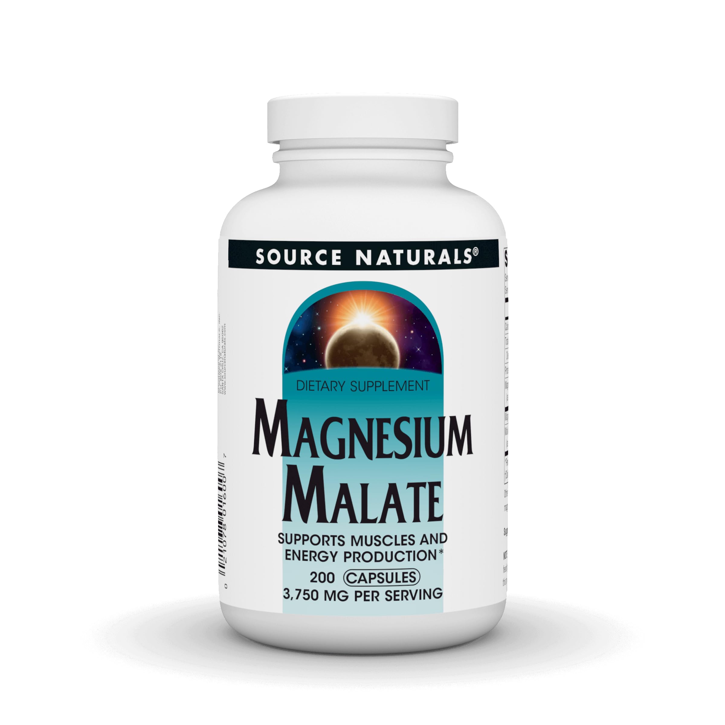 Source Naturals Magnesium Malate 3750mg 200 Capsules front view