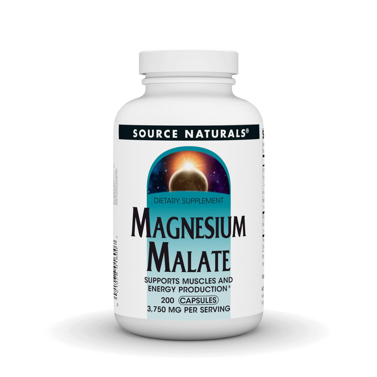 Source Naturals Magnesium Malate 3750mg 200 Capsules front view