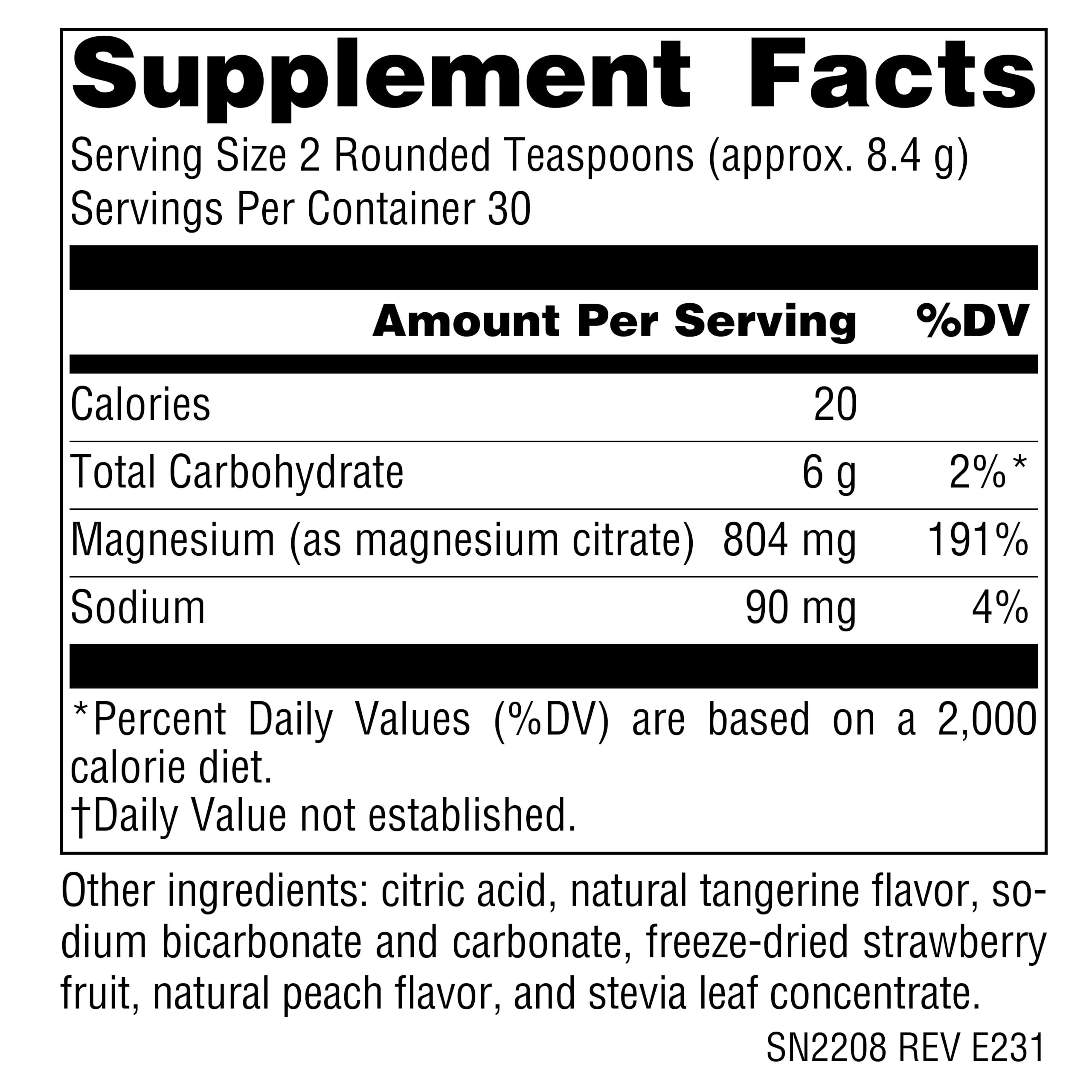 Source Naturals Magnesium Serene 255g powder mixed in water