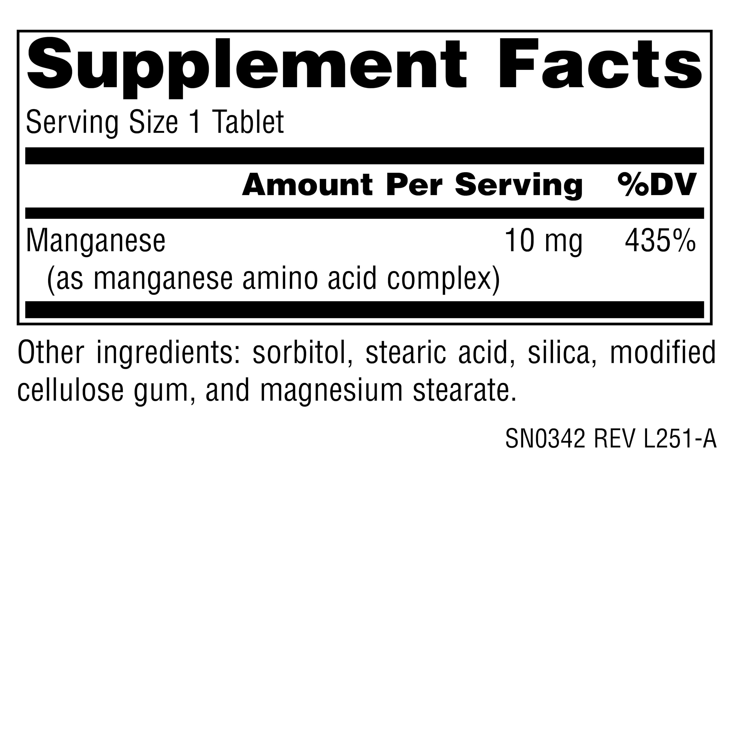 Source Naturals Manganese Supplement 41g packaging