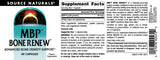 Source Naturals MBP Bone Renew 32g back view of packaging