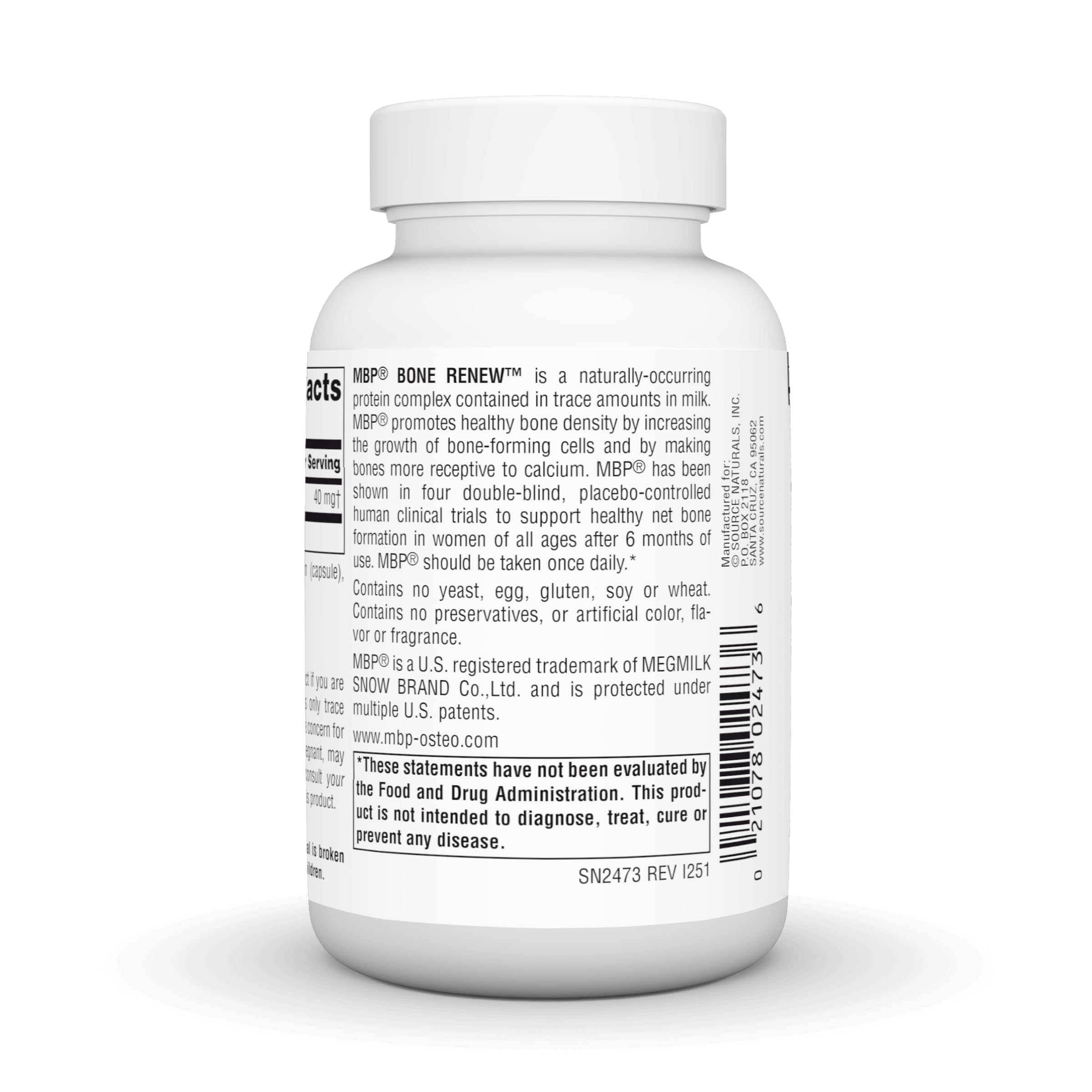 Source Naturals MBP Bone Renew capsule close-up