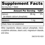 Source Naturals Melatonin 1 mg 200 Tablets side view