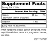 Source Naturals Melatonin 1mg tablet close-up