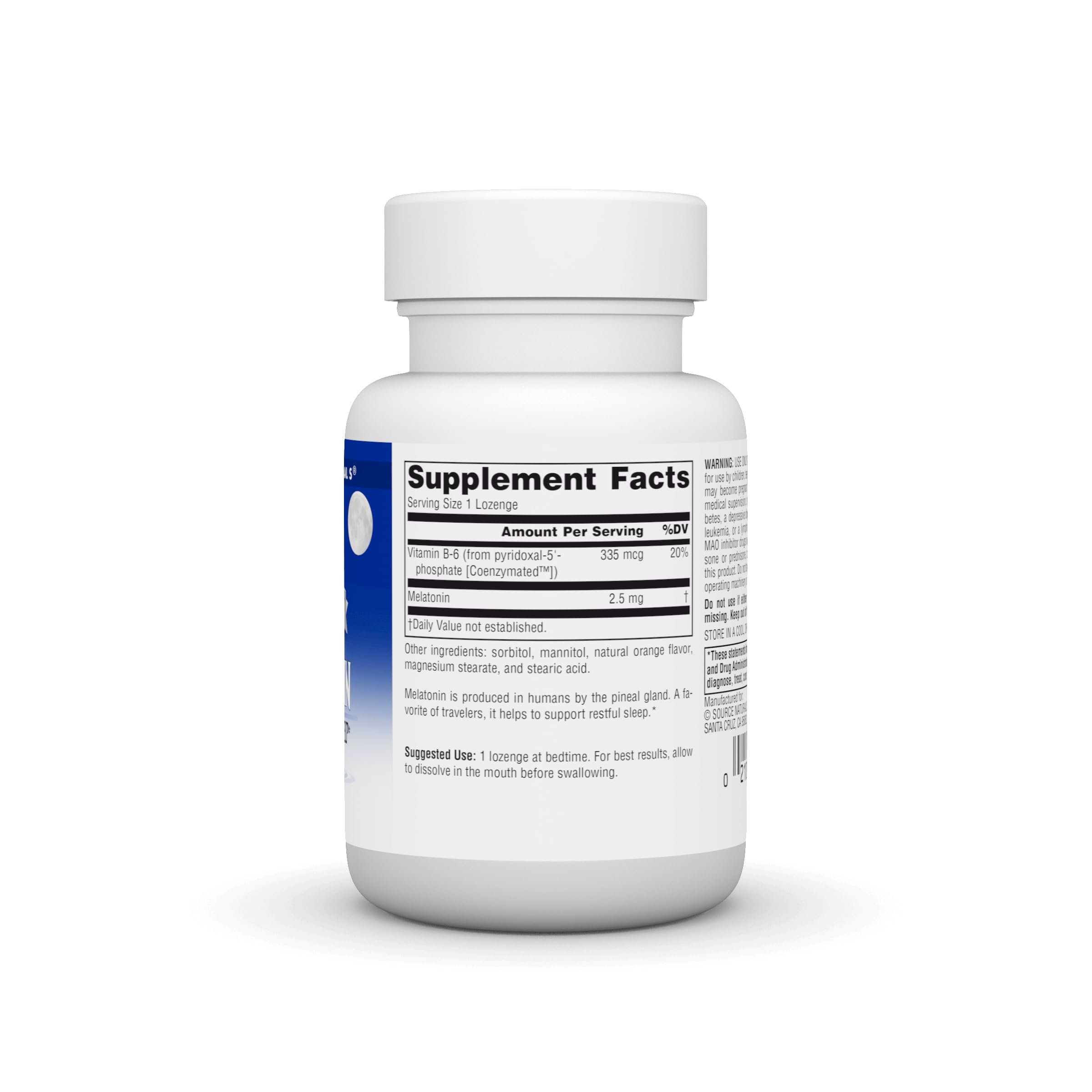 Source Naturals Melatonin 2.5 mg lozenges packaging