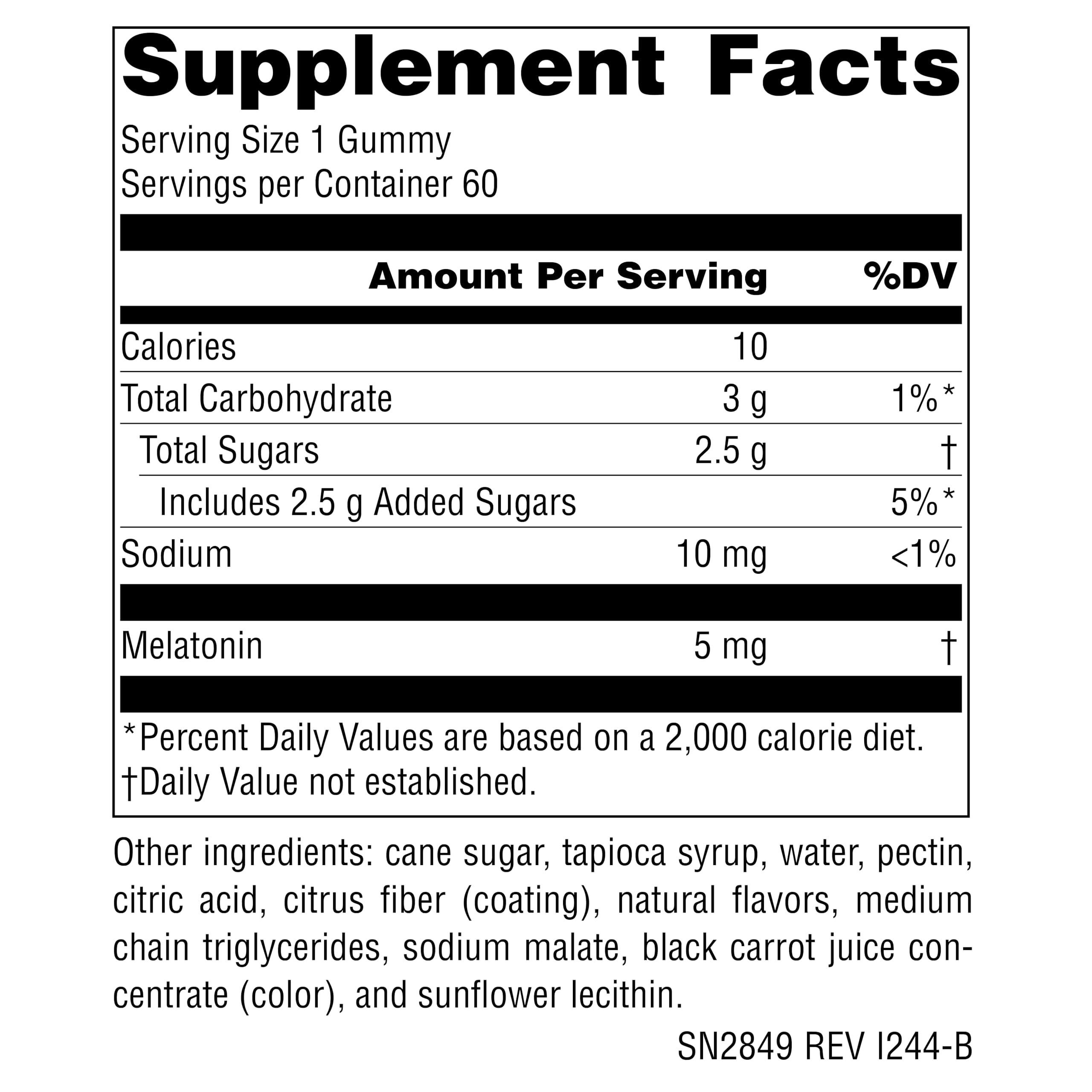 Source Naturals Melatonin gummies on a wooden table