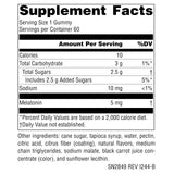 Source Naturals Melatonin gummies on a wooden table