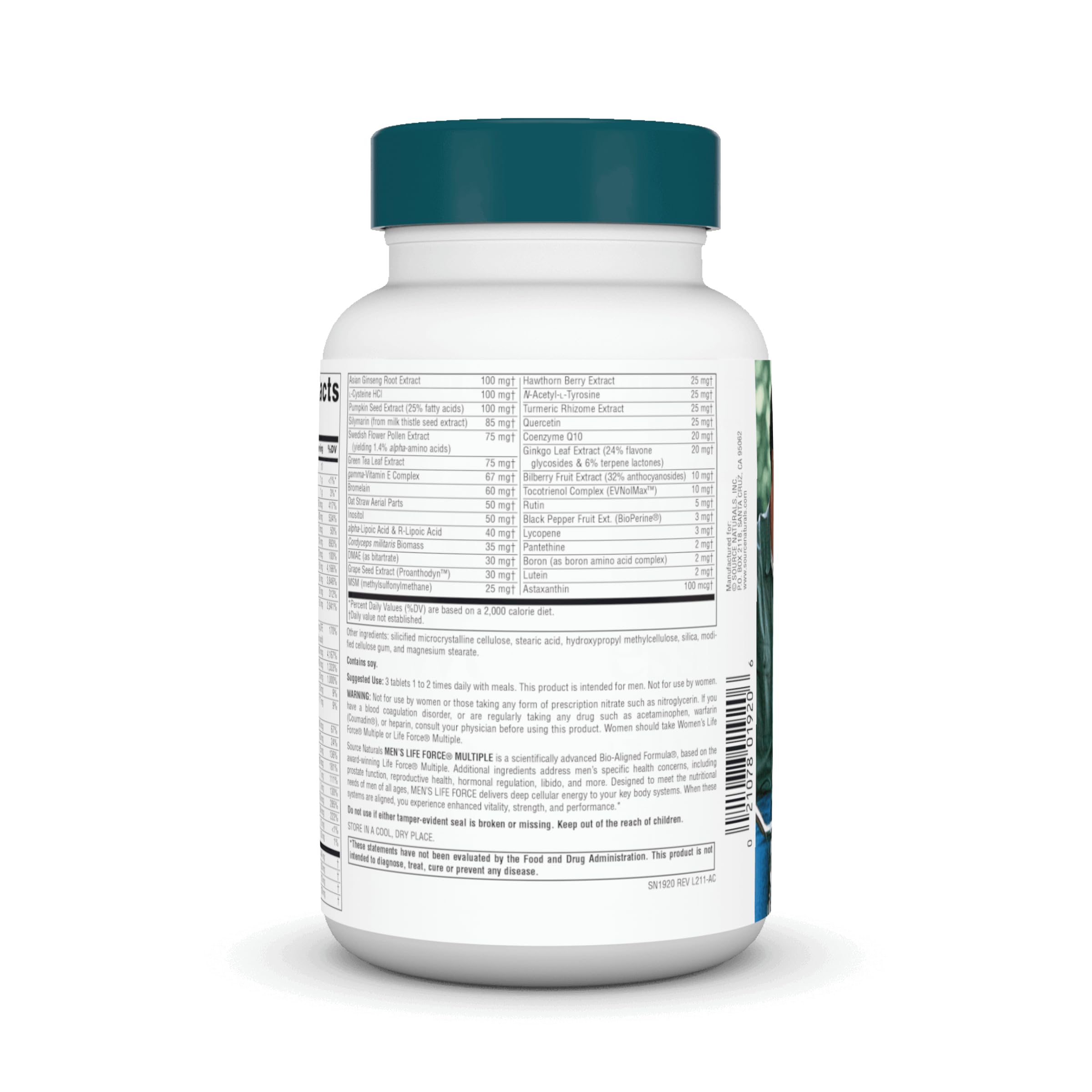 Source Naturals Men's Life Force 90 Tablets bottle with label