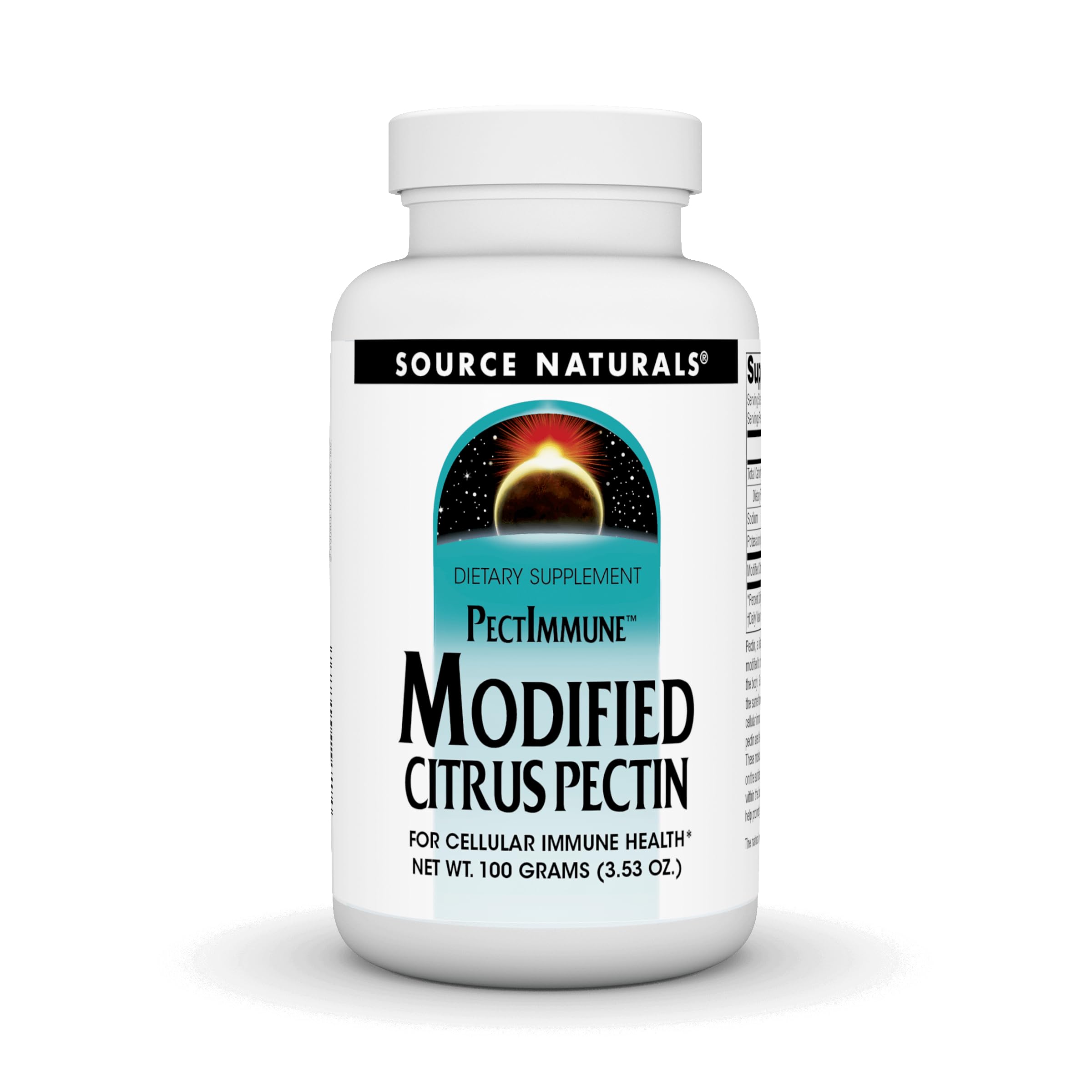 Source Naturals Modified Citrus Pectin 9g powder front view