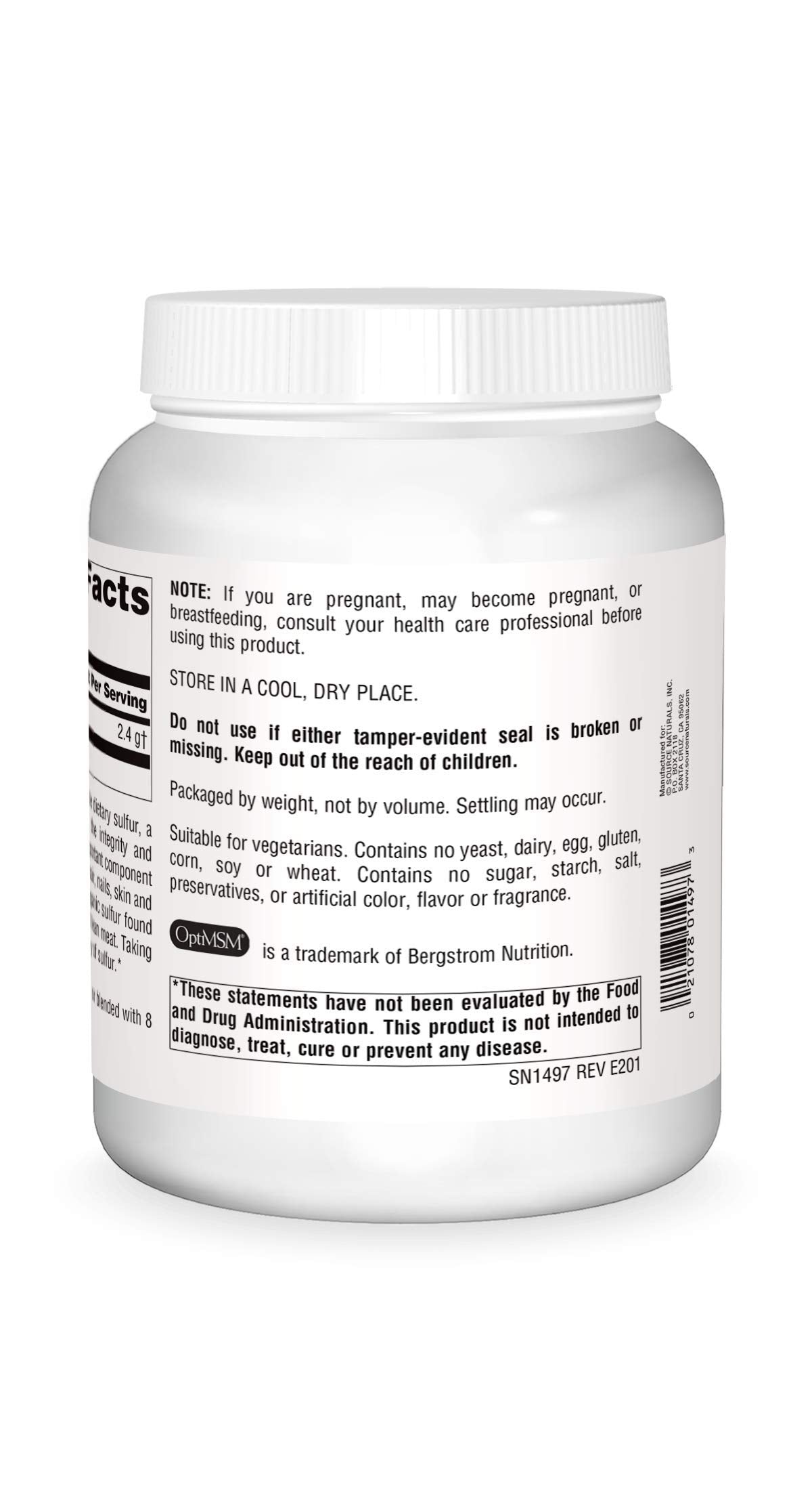Source Naturals MSM Powder 1098g packaging