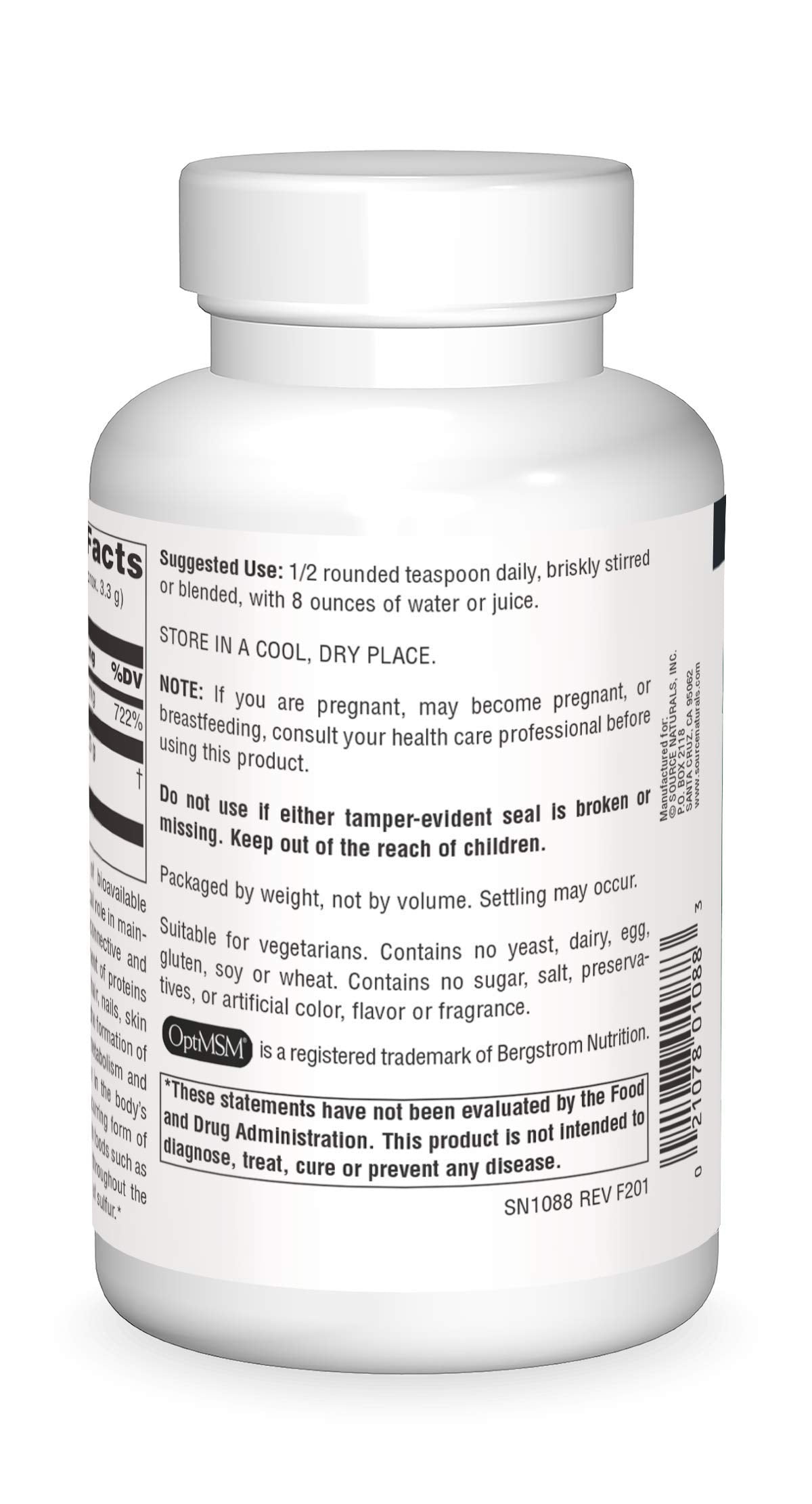 Source Naturals MSM Powder 17g packaging