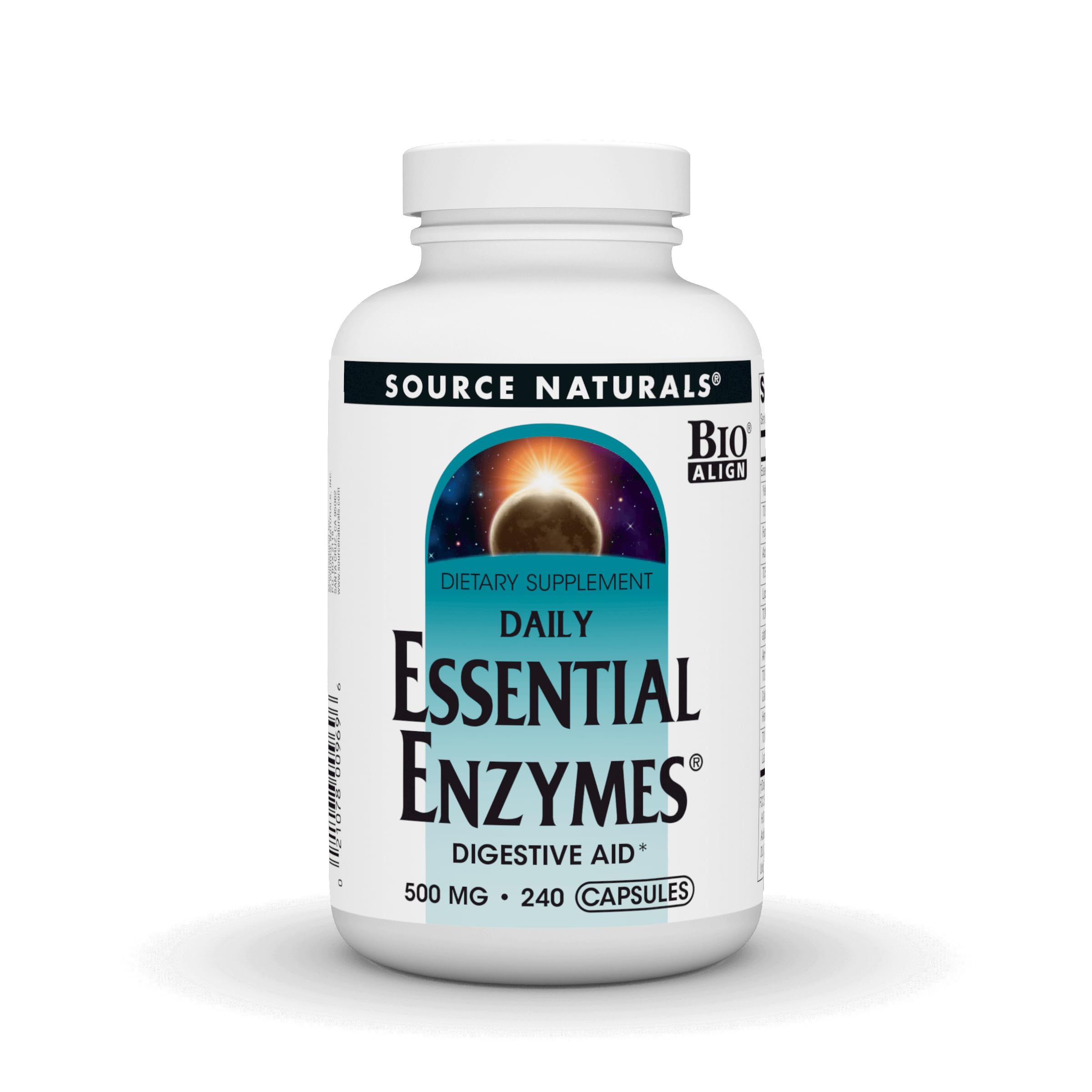 Source Naturals Multi-Enzyme Capsules 500mg front view