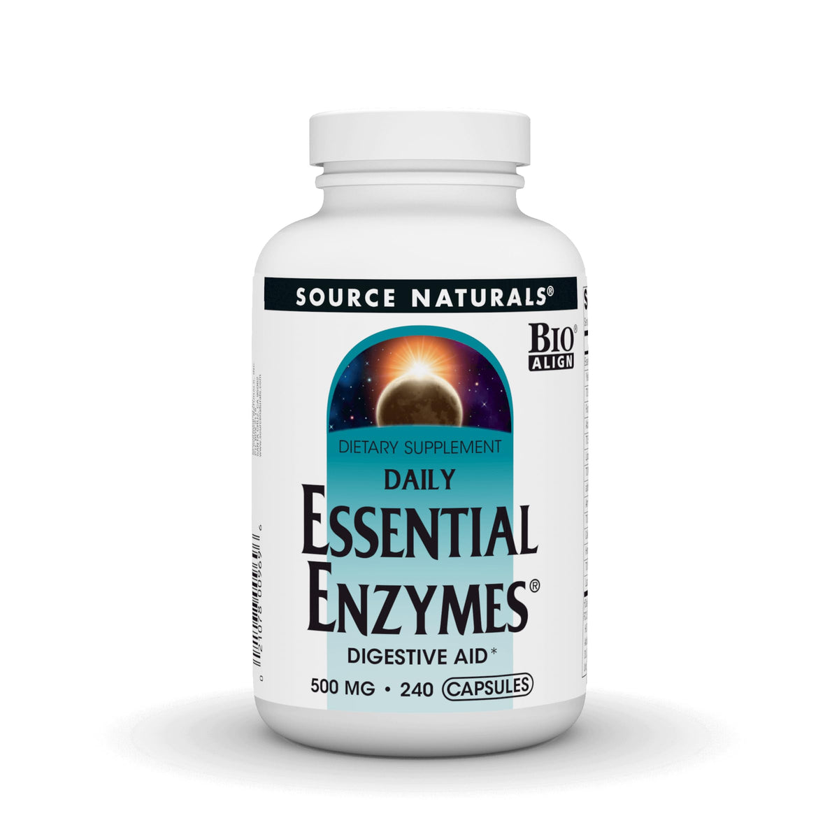 Source Naturals Multi-Enzyme Capsules 500mg front view