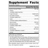 Source Naturals Multi-Enzyme Capsules 500mg side view
