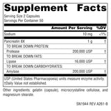 Source Naturals Multi-Enzymes 45g capsule bottle side view