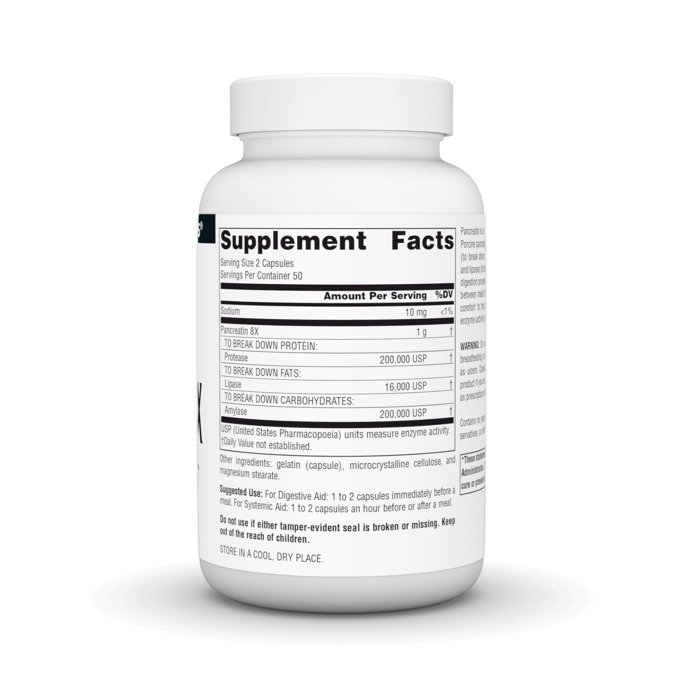Source Naturals Multi-Enzymes 45g capsules on a wooden table