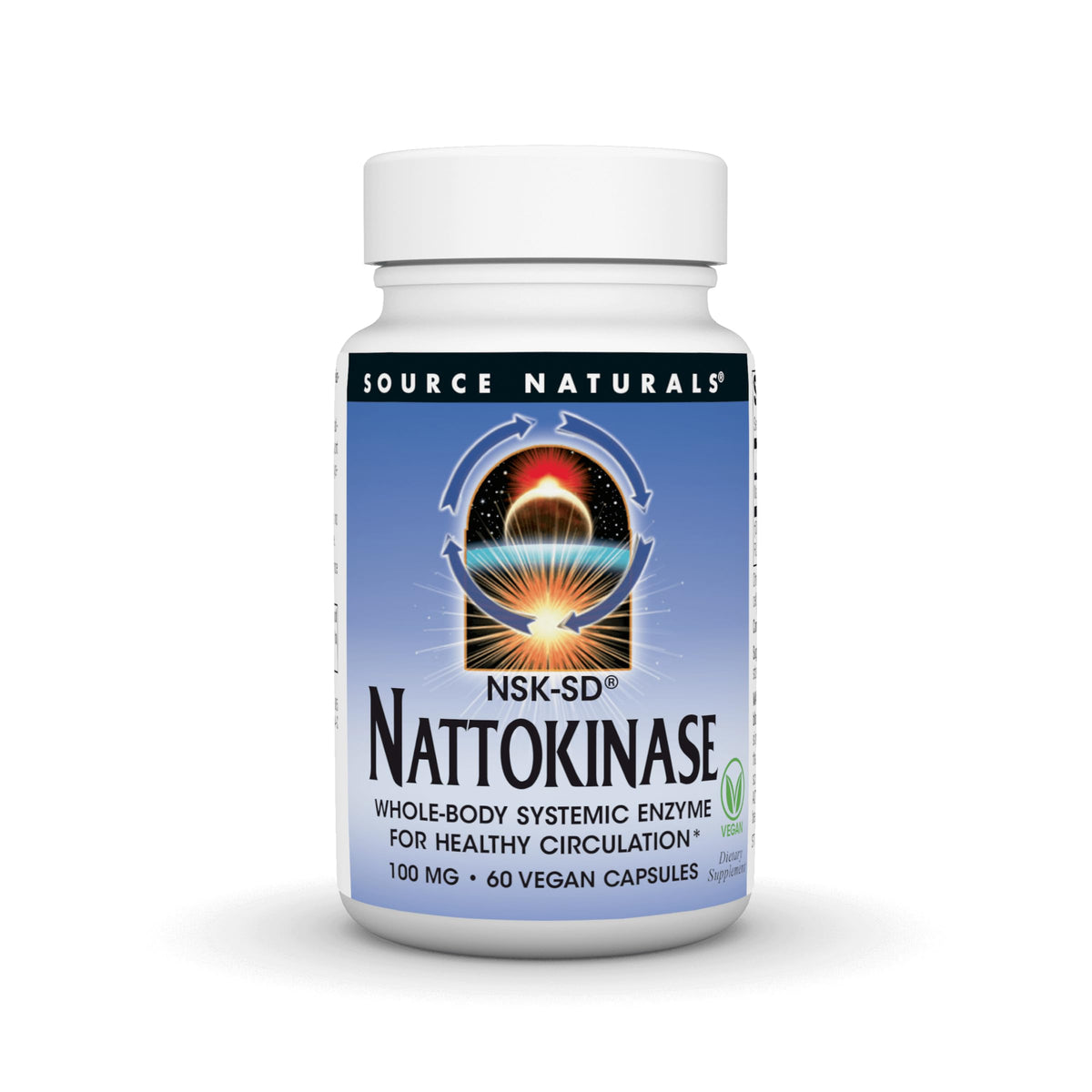 Source Naturals Nattokinase Multi-Enzyme 2000 FU front view