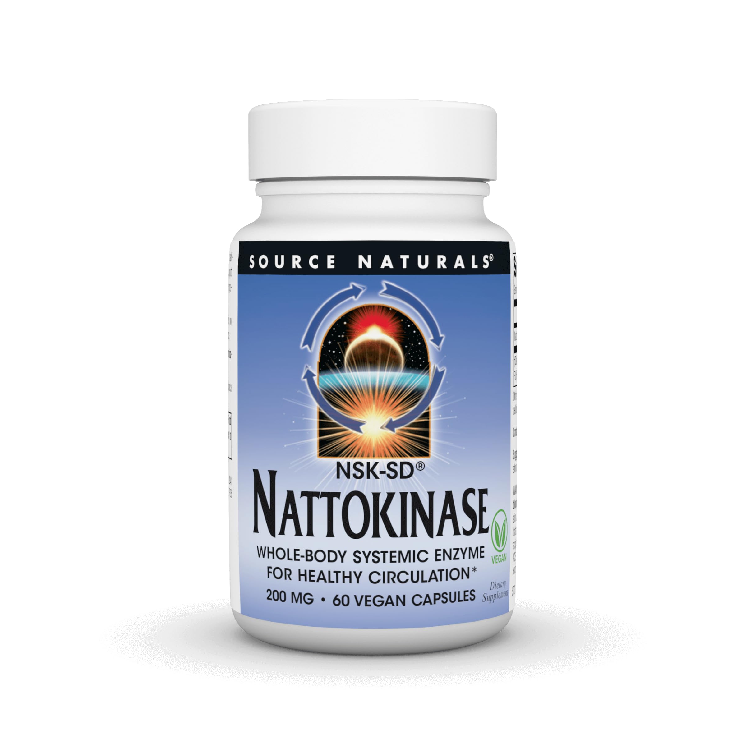Source Naturals Nattokinase Multi-Enzyme 4,000 FU capsules front view
