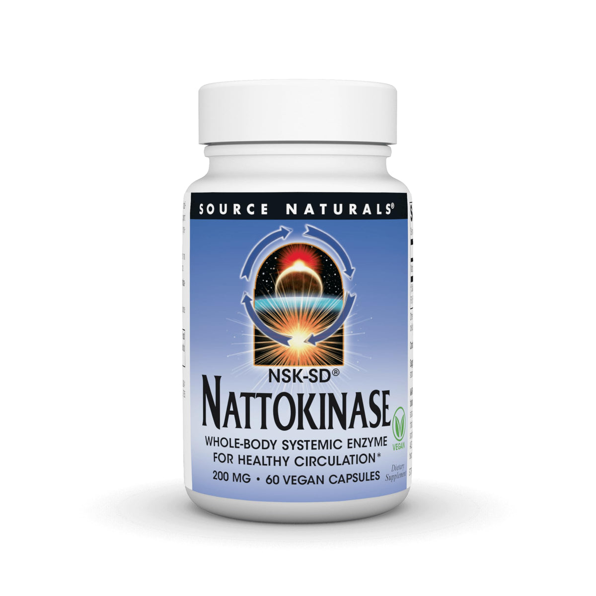 Source Naturals Nattokinase Multi-Enzyme 4,000 FU capsules front view