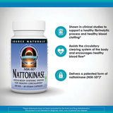 Source Naturals Nattokinase Multi-Enzyme 4,000 FU capsules on a wooden table