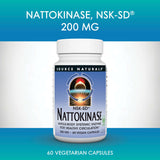 Source Naturals Nattokinase Multi-Enzyme 4,000 FU capsules open bottle