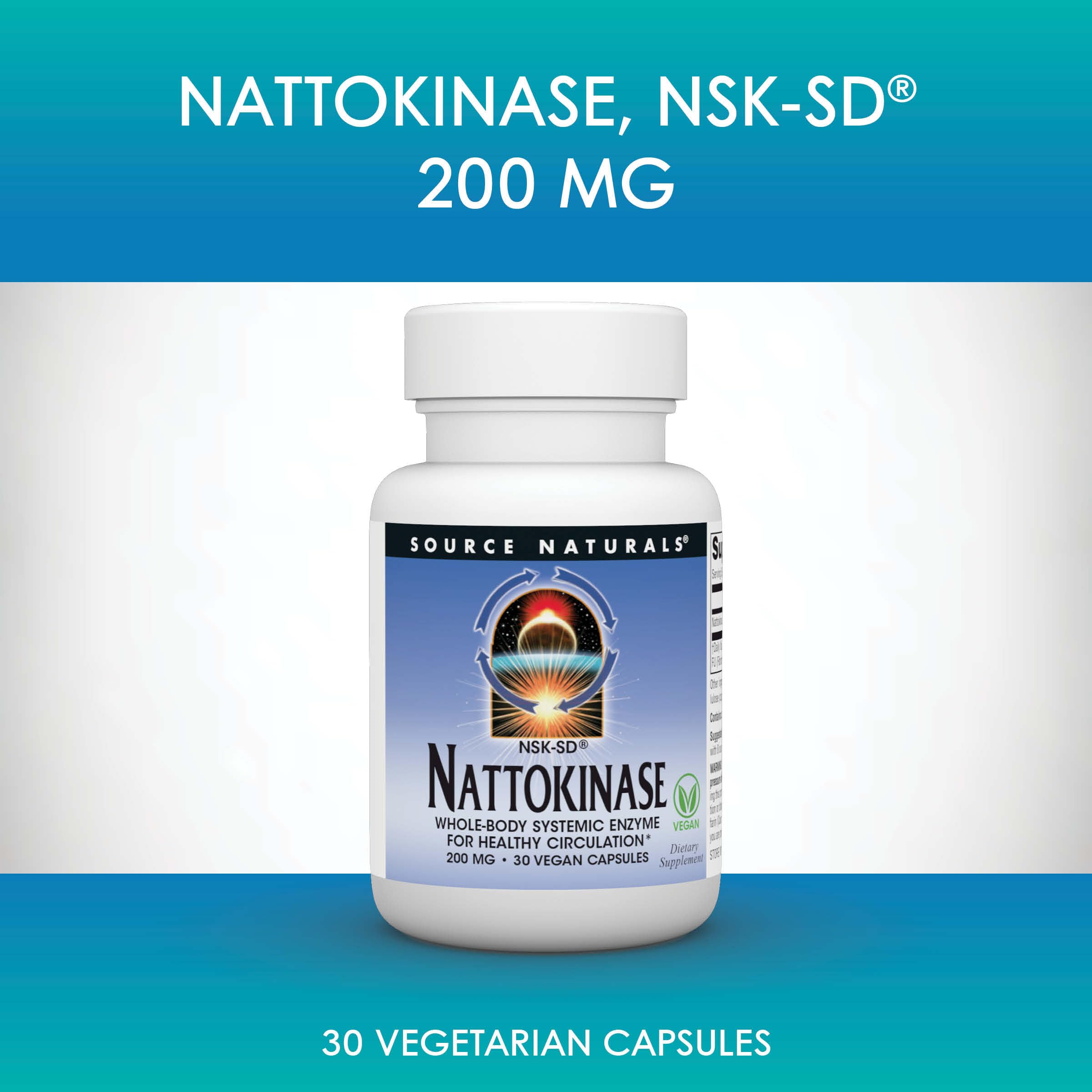 Source Naturals Nattokinase Multi-Enzyme 4000 FU ingredients list