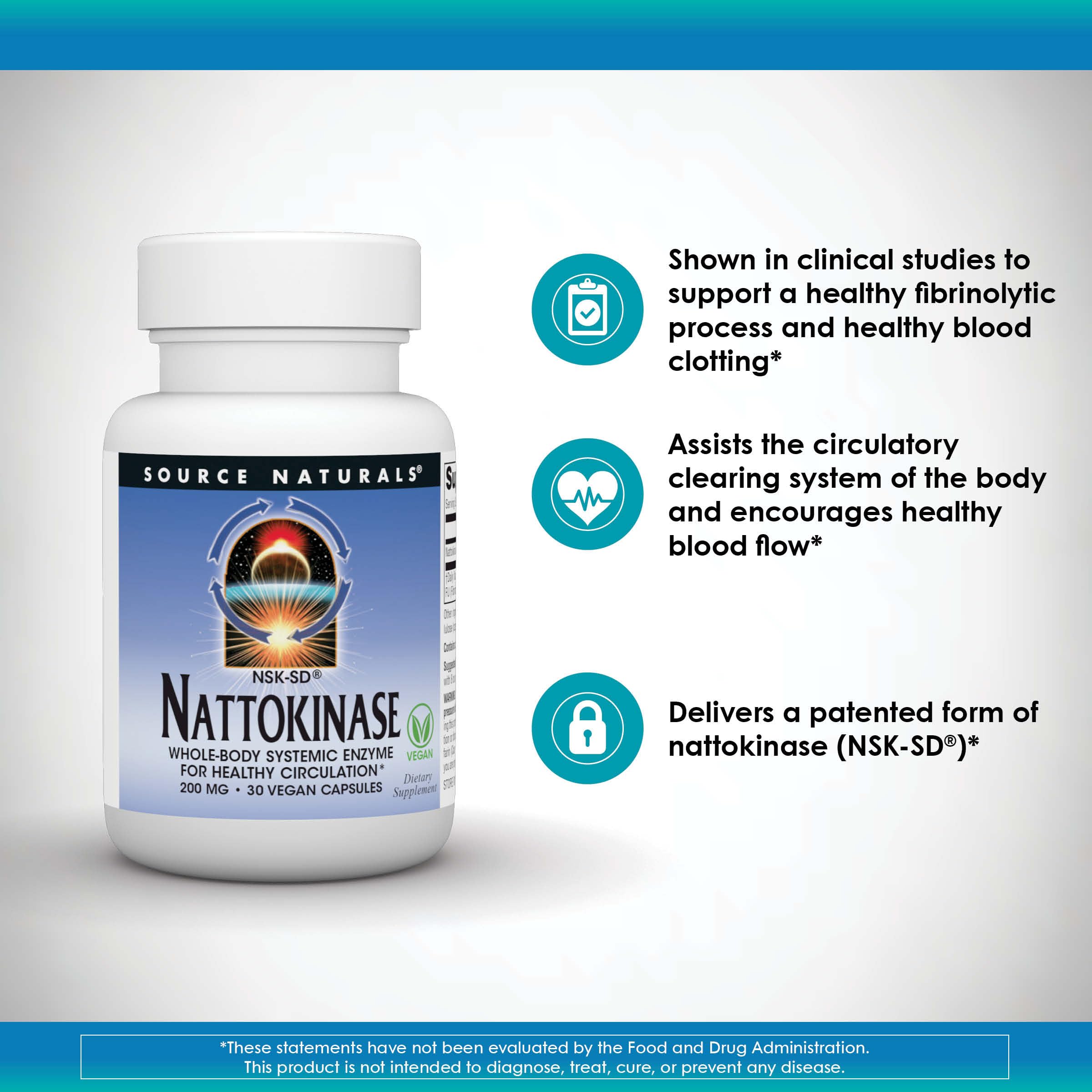 Source Naturals Nattokinase Multi-Enzyme 4000 FU nutritional information