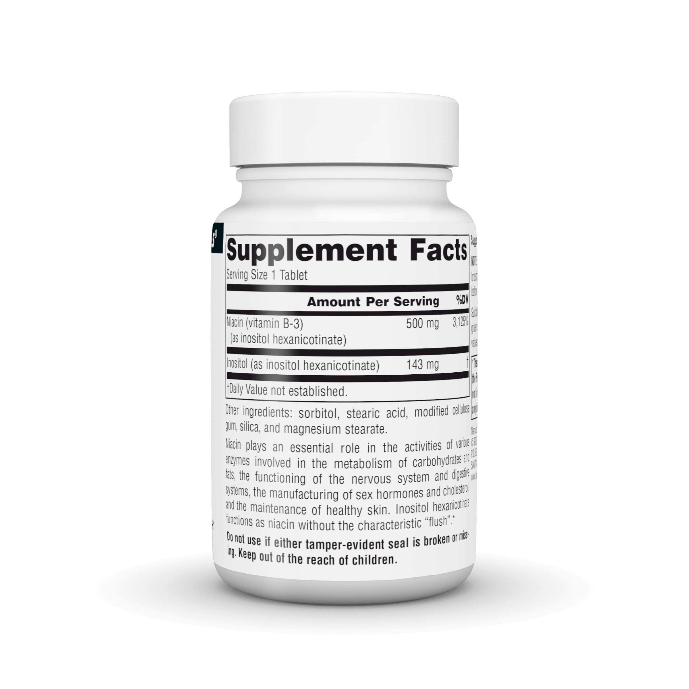 Source Naturals Niacin B3 100mg 60 Tablets bottle with label