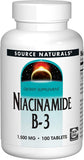 Source Naturals Niacinamide Vitamin B-3 408g supplement front view