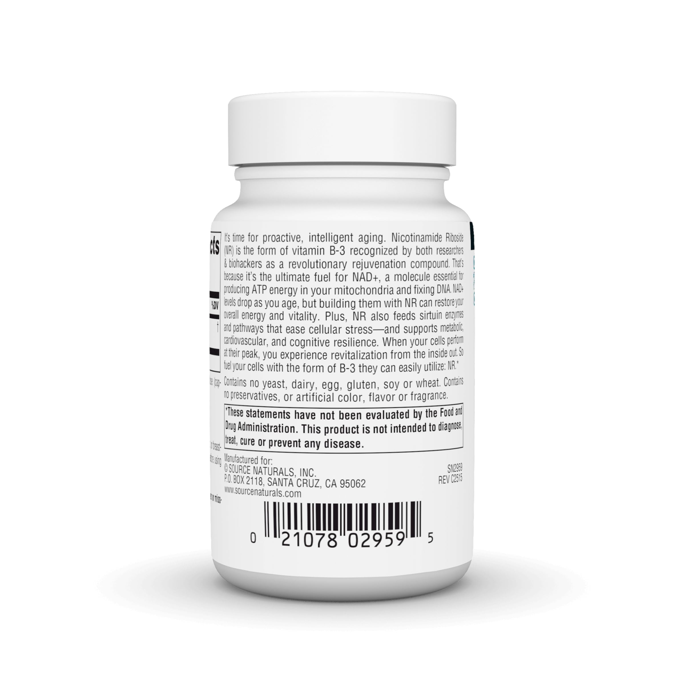 Source Naturals Nicotinamide Riboside 32g ingredients list