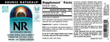 Source Naturals Nicotinamide Riboside 45g supplement ingredients list