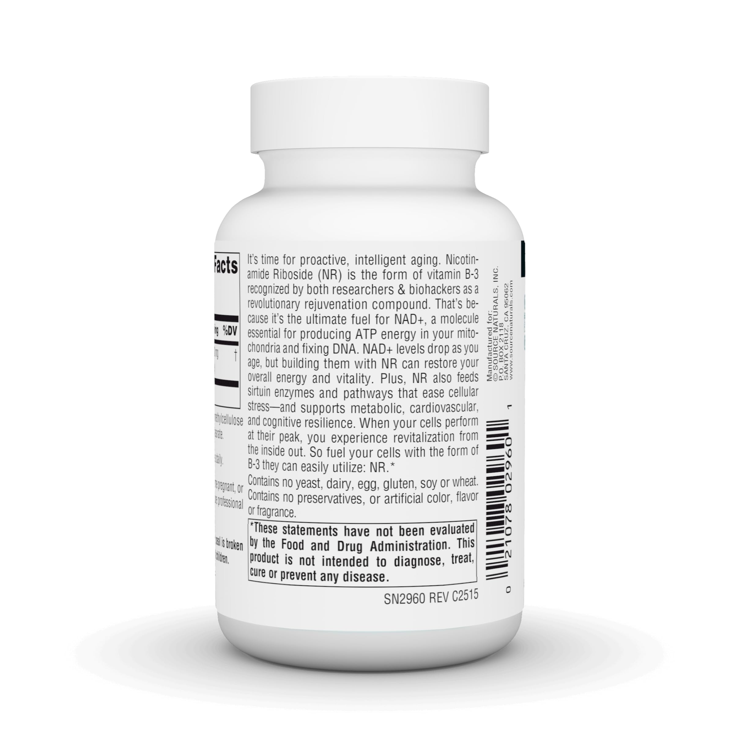Source Naturals Nicotinamide Riboside 45g supplement packaging