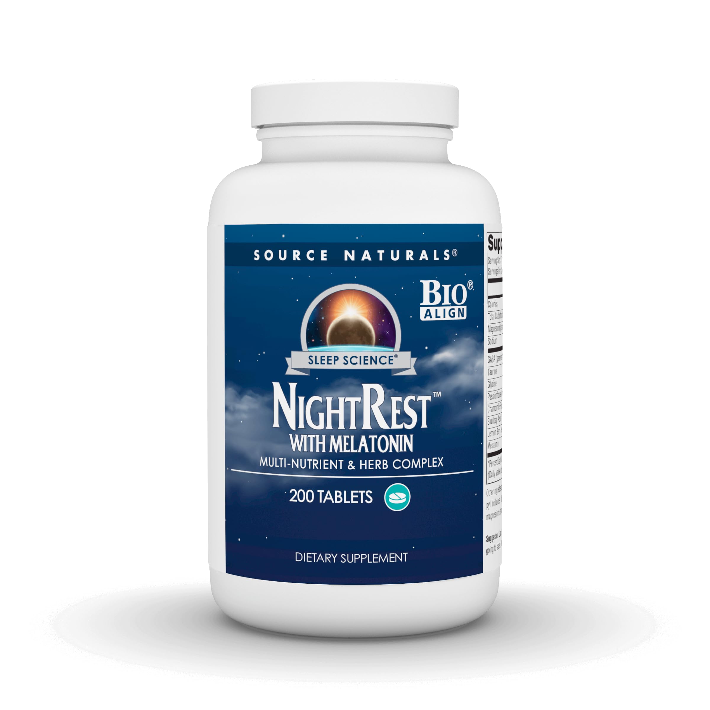 Source Naturals NightRest Tablets 200 Count front view