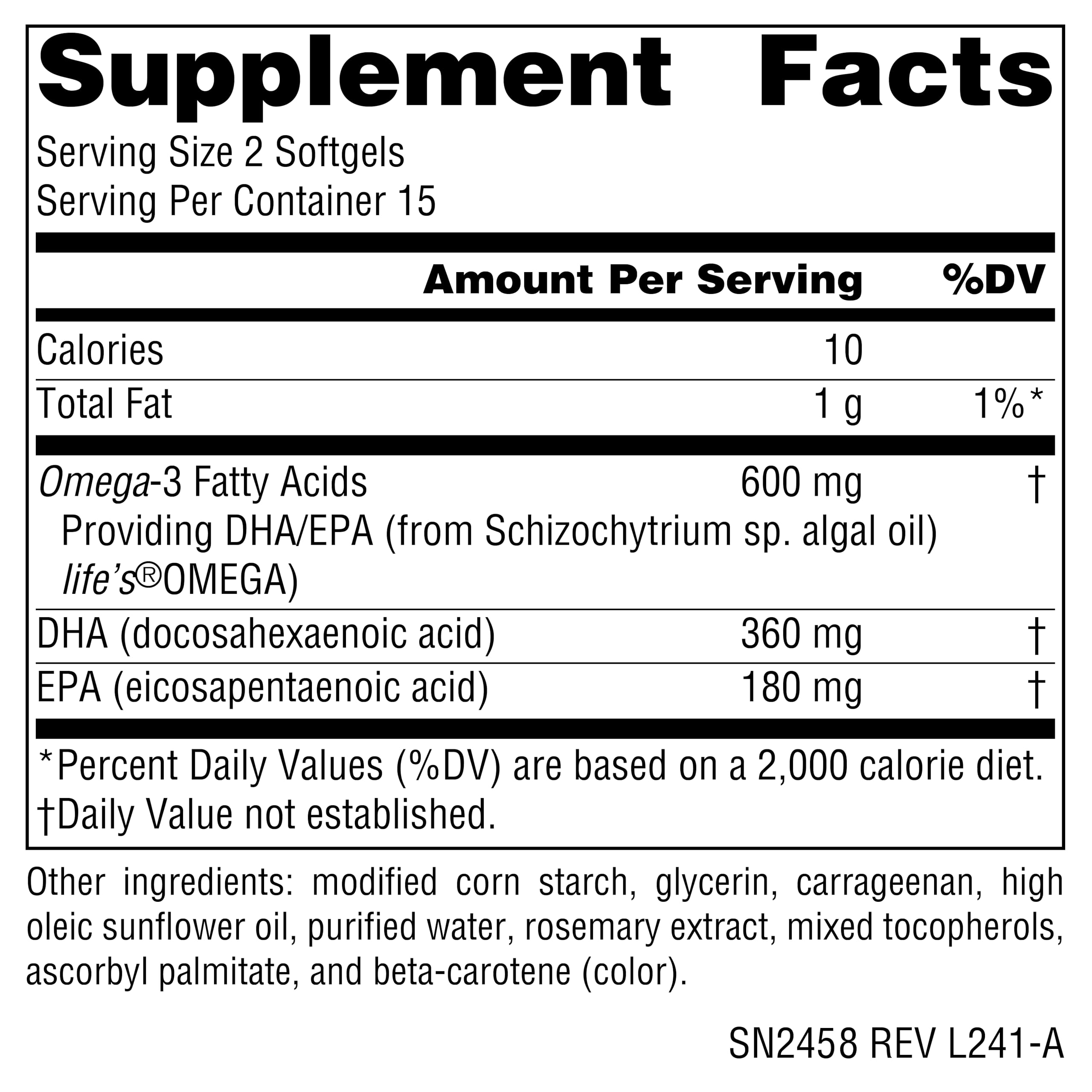 Source Naturals Omega-3 Softgels side view with softgels visible