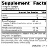 Source Naturals Omega-3 Softgels side view with softgels visible