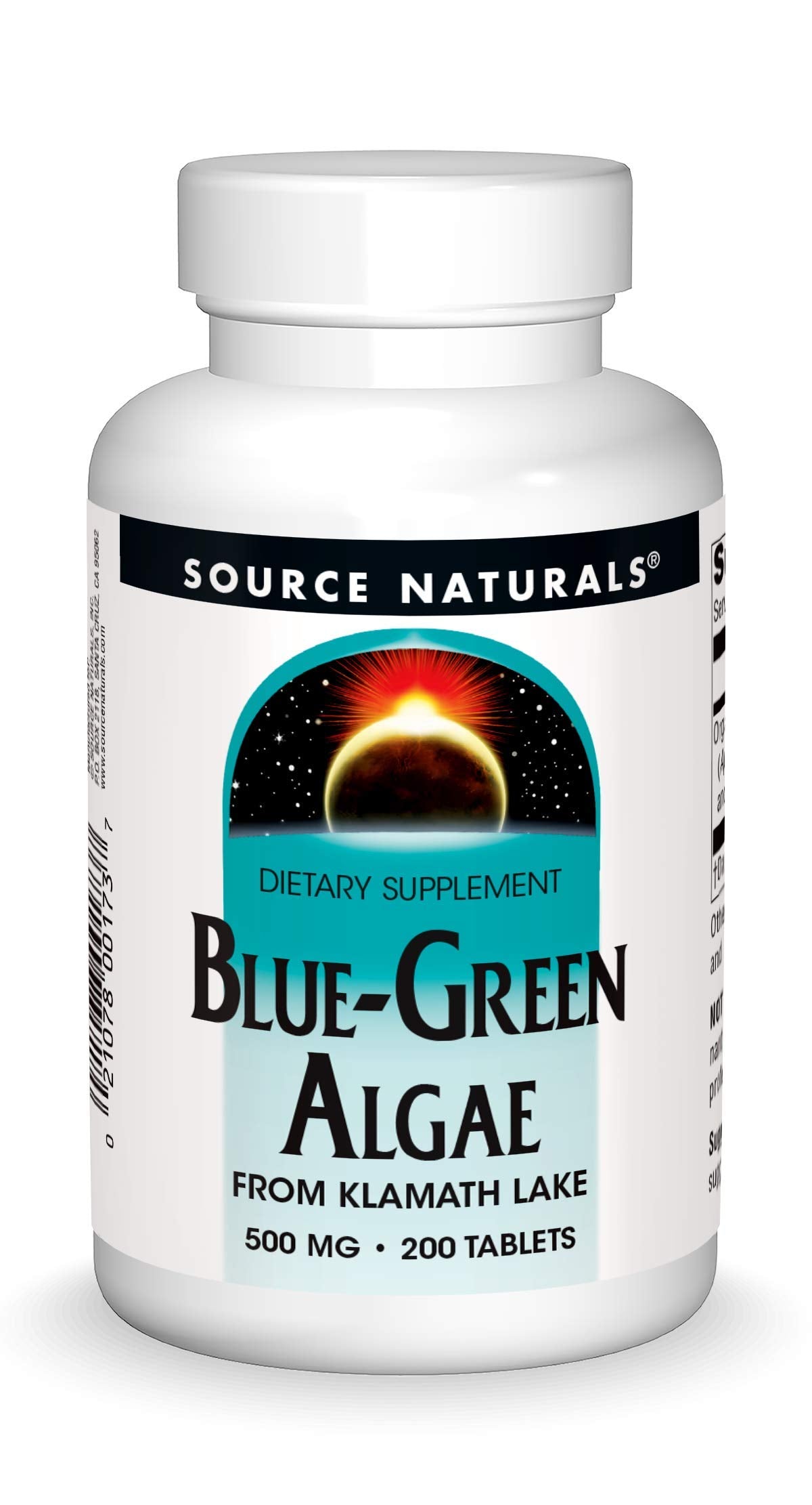 Source Naturals Organic Blue-Green Algae Blend 45g tablet front view
