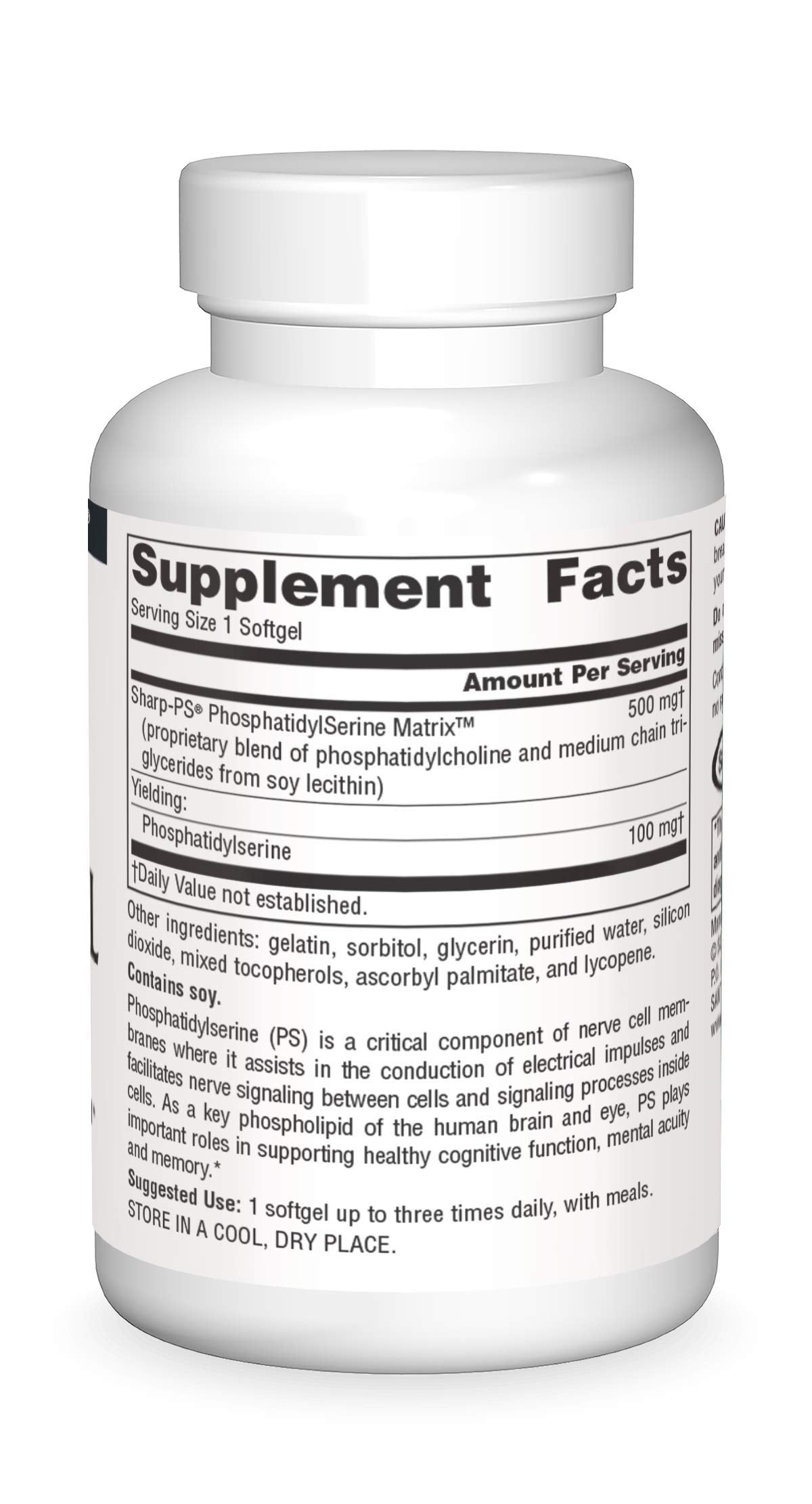 Source Naturals Phosphatidylserine Softgels 500mg softgels close-up