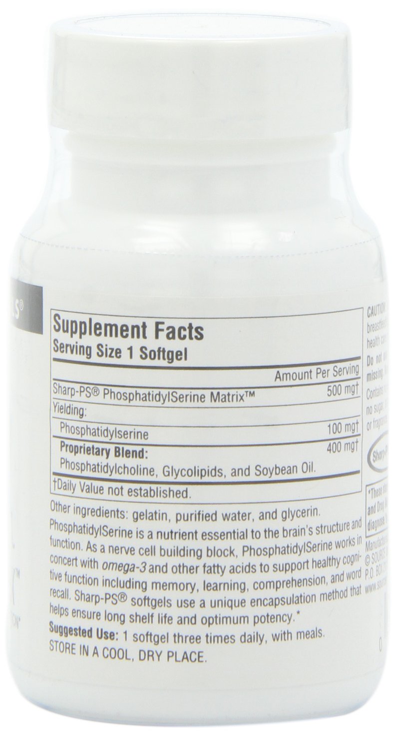 Source Naturals Phosphatidylserine softgels close-up of capsules