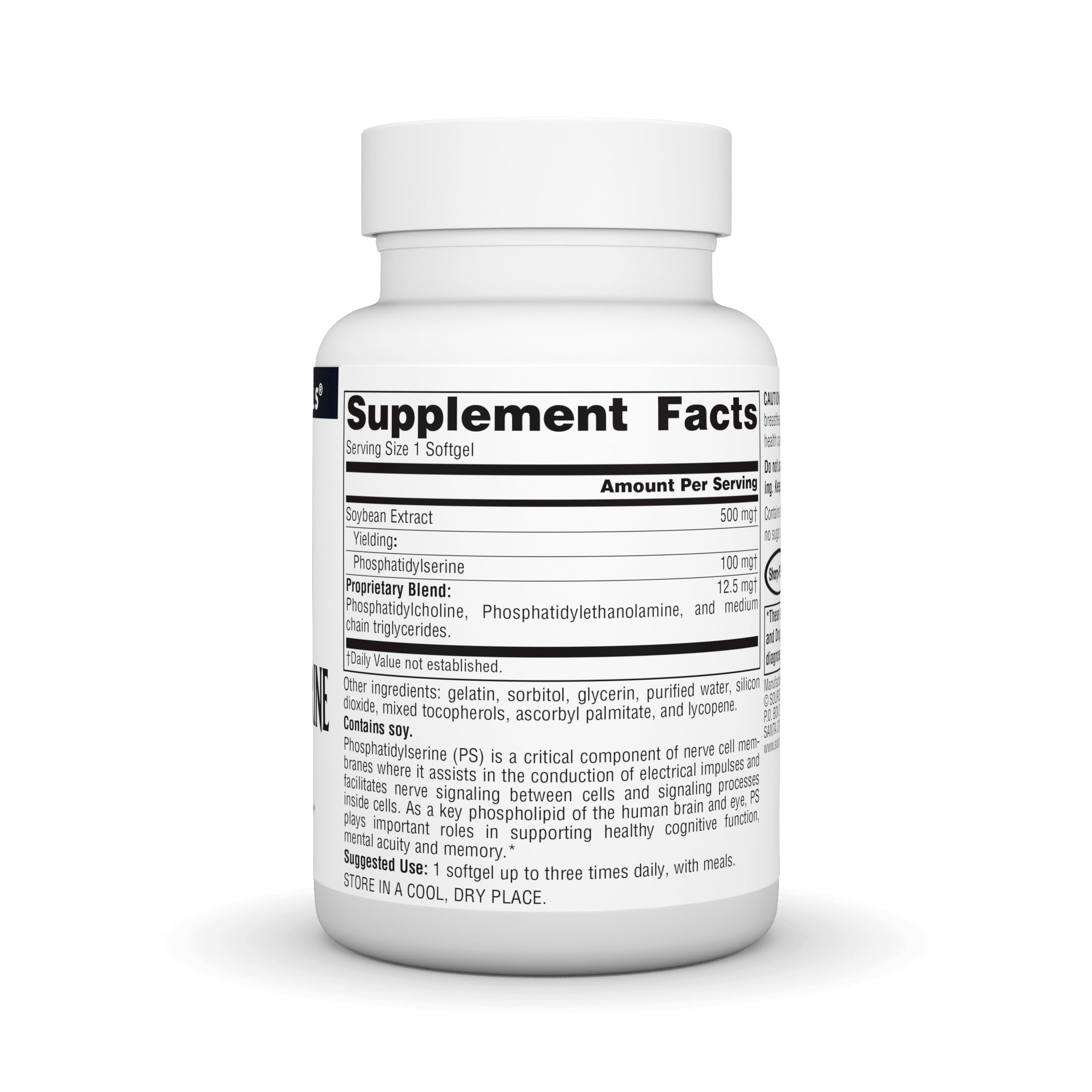 Source Naturals Phosphatidylserine Softgels side view