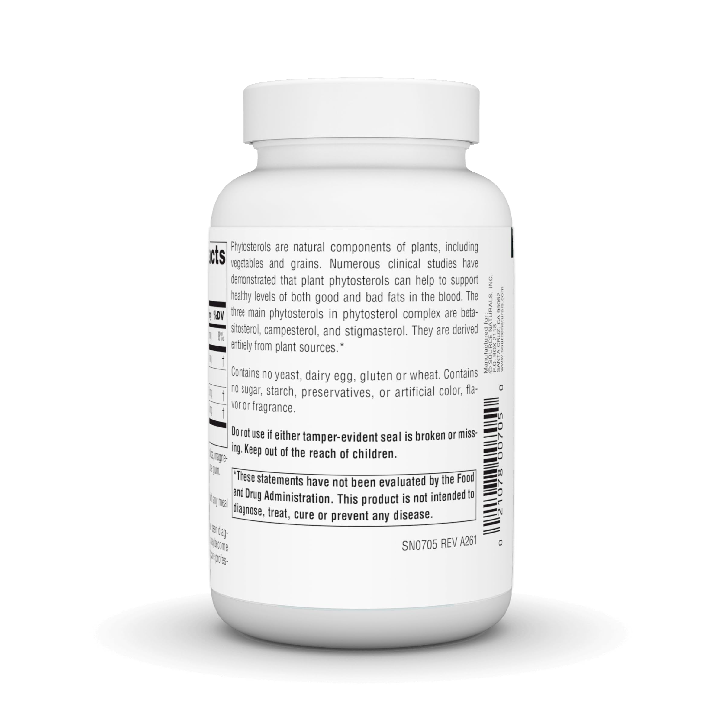 Source Naturals Phytosterol Complex 122g capsule close-up