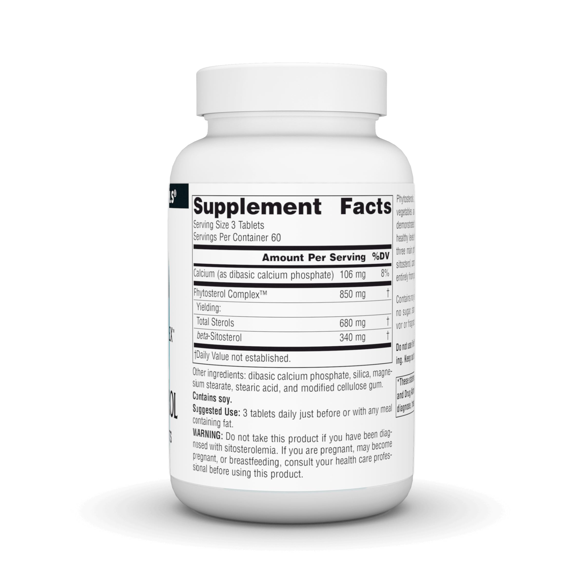Source Naturals Phytosterol Complex 122g side view