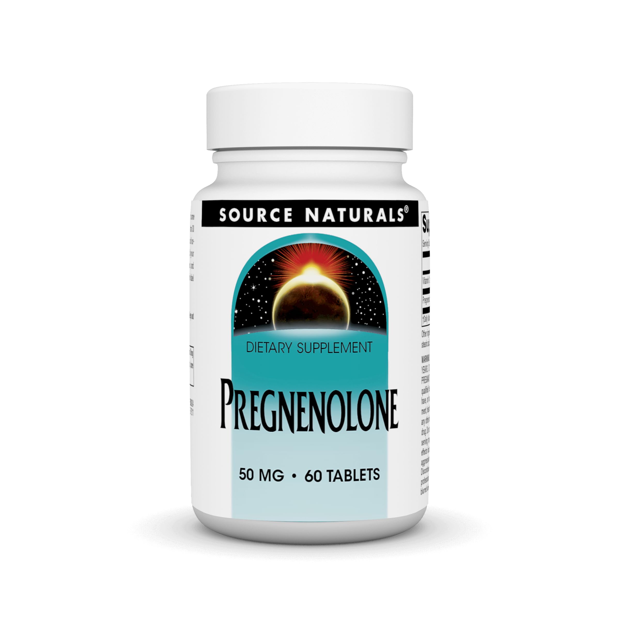 Source Naturals Pregnenolone Supplement 50mg front view