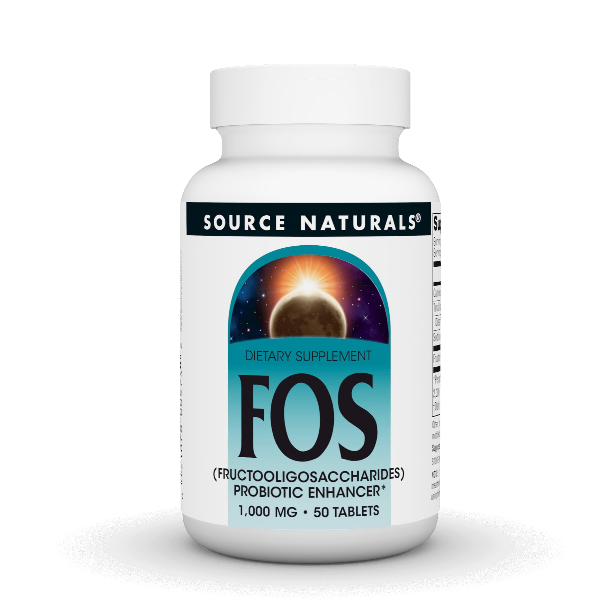 Source Naturals Probiotic FOS Complex 120 Tablets front view