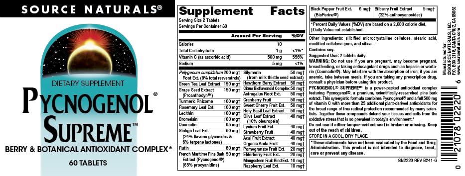 Source Naturals Pycnogenol 68g packaging